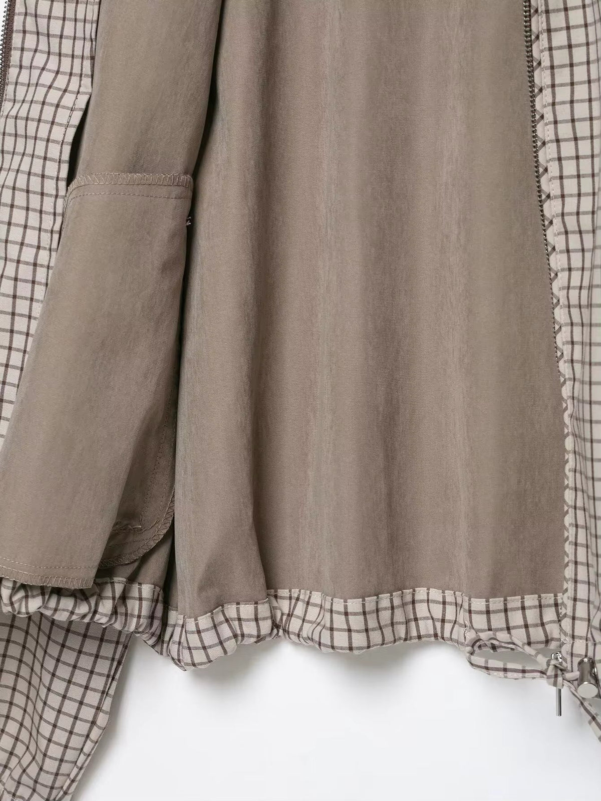 Daniela | Women's Plaid Hooded Cropped Jacket